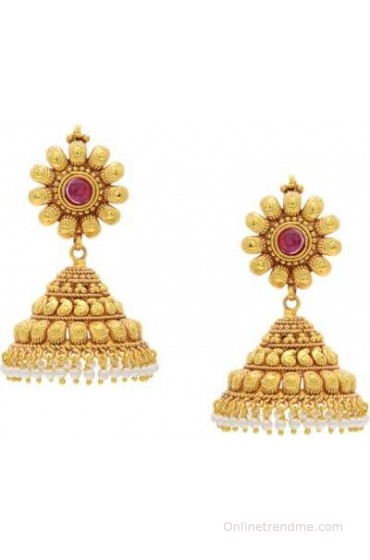 Prisha Aashiqui 2 Pearl Alloy Jhumki Earring